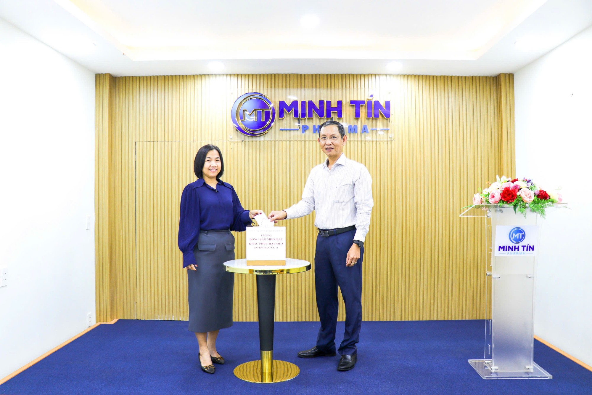 MINH TÍN PHARMA TÍCH CỰC HƯỞNG ỨNG ỦNG HỘ ĐỒNG BÀO MIỀN BẮC BỊ THIỆT HẠI DO BÃO SỐ 10 GÂY RA