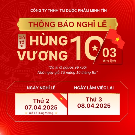 THÔNG BÁO NGHỈ LỄ GIỖ TỔ HÙNG VƯƠNG 10/3